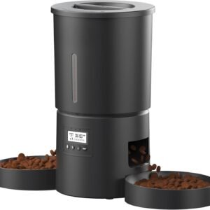 HonClay Double Bowl Cat Food Feeder 5L